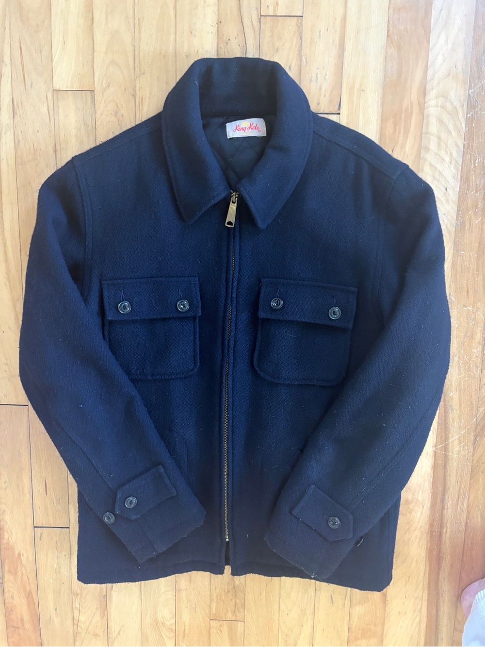 Men’s King Kole Wool Zip Jacket - Navy - Union Made USA - Size Medium